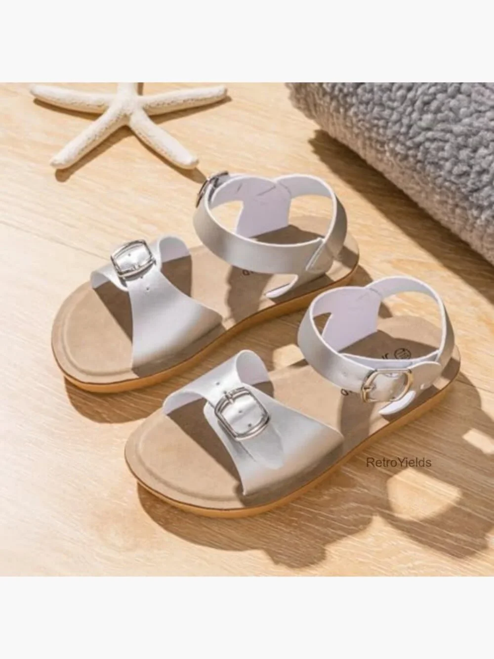 Toddler Sandals with Double Buckle - Adjustable, Lightweight, Non-Slip